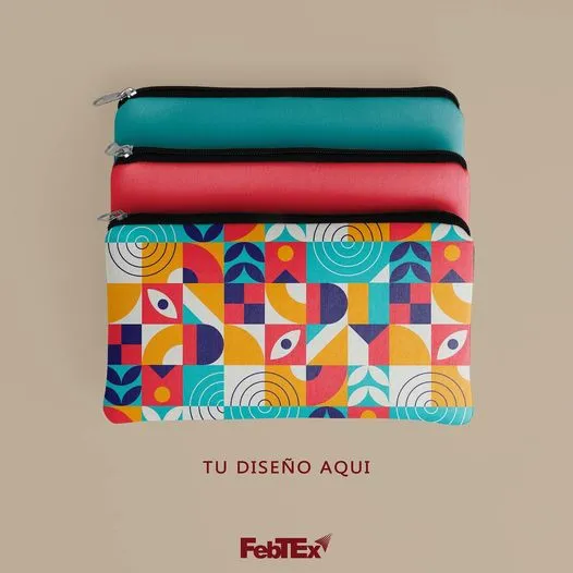 Carteras de tela sublimada.